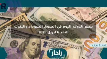 سعر الدولار اليوم في السوق السوداء والبنوك الأحد 6 أبريل 2025